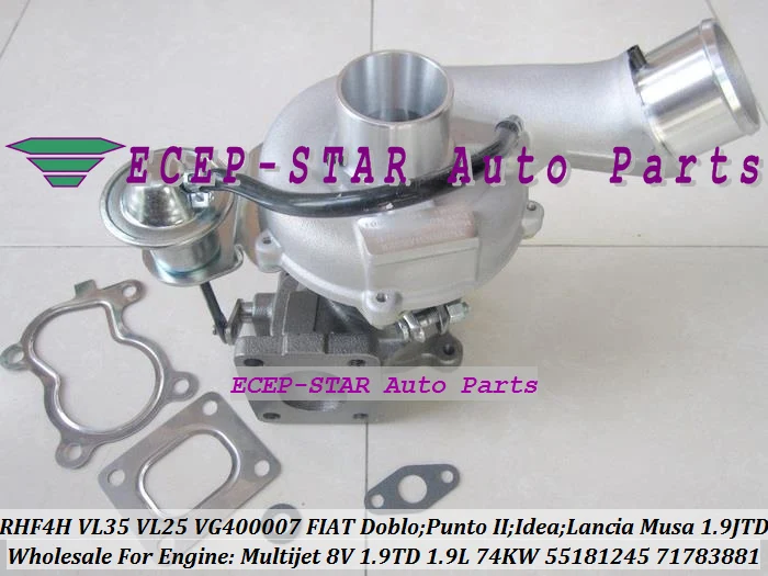 Фото Турбокомпрессор RHF4H VF400007 71793616 71793619 VL25 VL35 для FIAT Doblo Punto 2 Idea Lancia Musa 1.9L JTD Multijet 8V 2003- №3