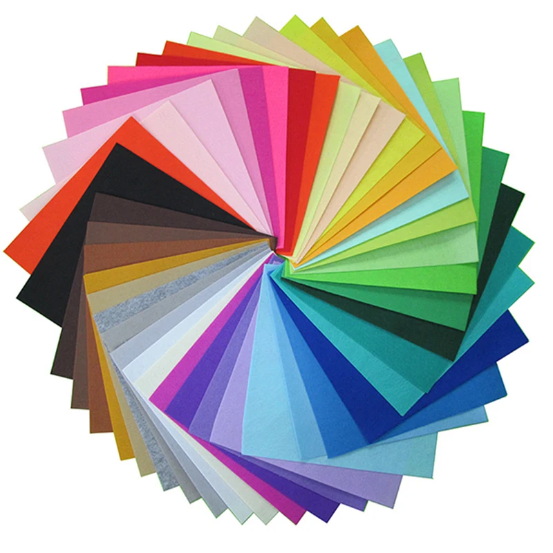 Полиэстер Нетканый Войлок Ткань, DIY шитье и материал для стеганых изделий, толщина 1 мм, отделочная ткань для дома, 30x30 см/шт, 40 шт