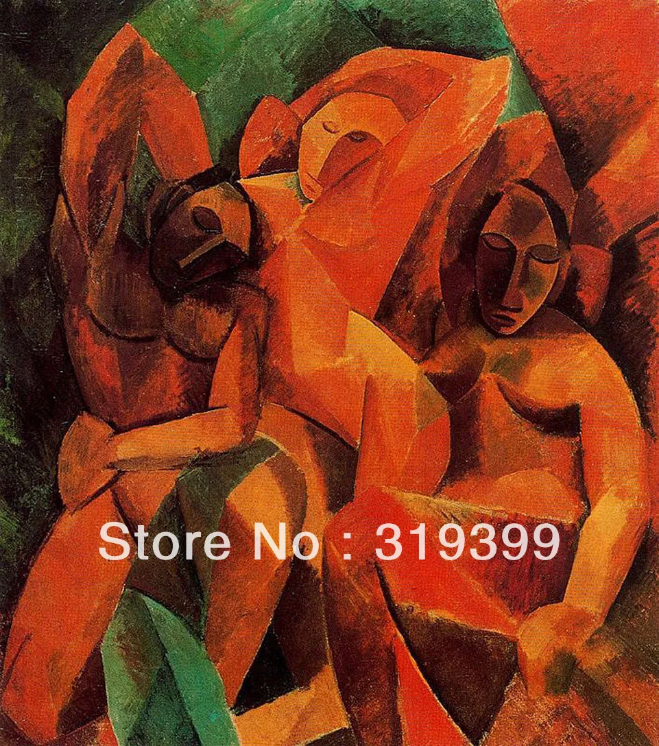 Картина маслом Размножение на холсте три женщины 1908 Пабло Пикассо Museam качество