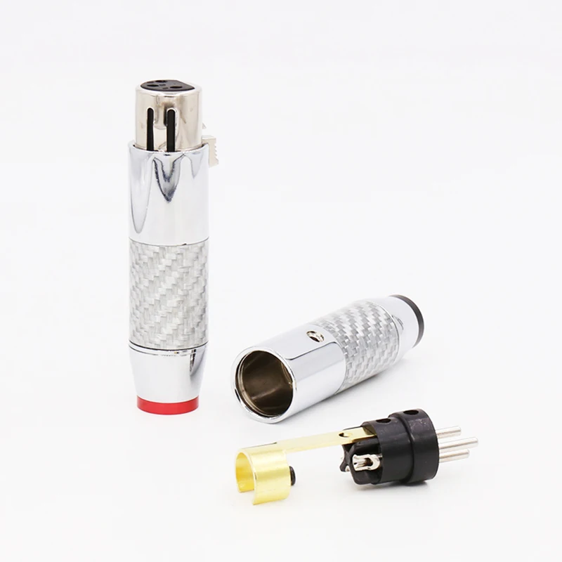 Высококачественный белый углеродный волоконный штекер XLR HIFI баланс аудио