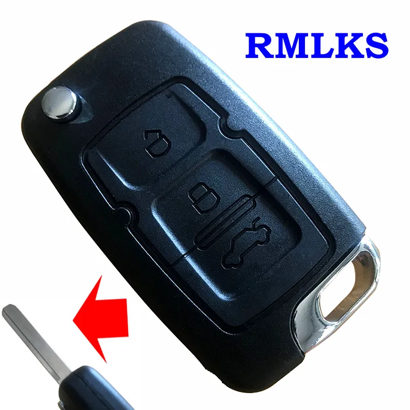 3 Buttons Складной дистанционный ключ чехол в виде ракушки 2/3 кнопки чехол для Geely Emgrand 7 EC7 EC715 EC718 Emgrand7 EC7-RV EC715-RV EC718-RV - Количество кнопок: 3 Buttons