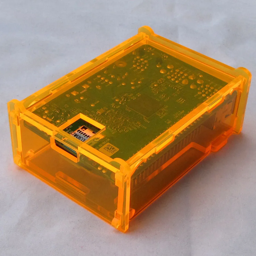 Чехол C3: Raspberry PI 3 оранжевый прозрачный акриловый чехол коробка Корпус для 2 Модель