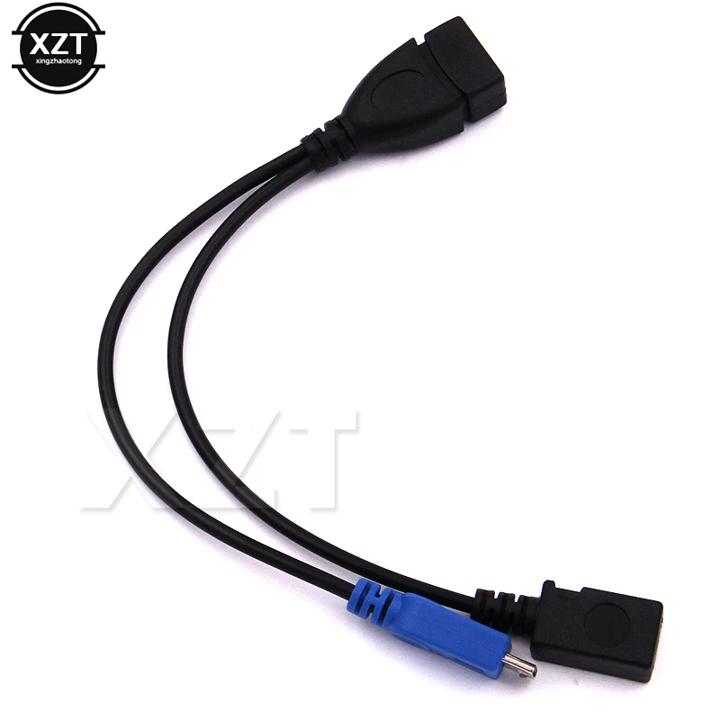 Новейший 10 шт./лот micro USB OTG Дата кабель с портом питания turn материнский для