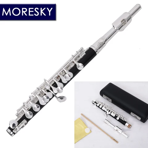 MORESKY маленький C Key Cupronickel полуразмерная флейта посеребренный корпус Материал ABS смола