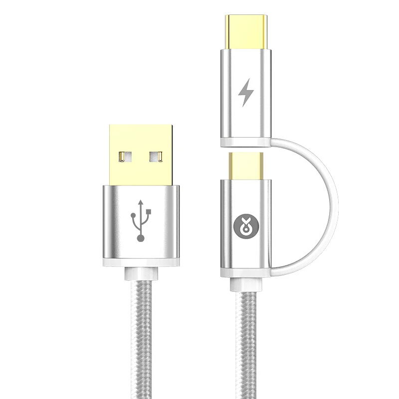 Biaze Micro USB кабель для samsung S9 Plus 2 в 1 usb type C кабель для быстрой зарядки данных USB C кабель для Xiaomi кабели для мобильных телефонов