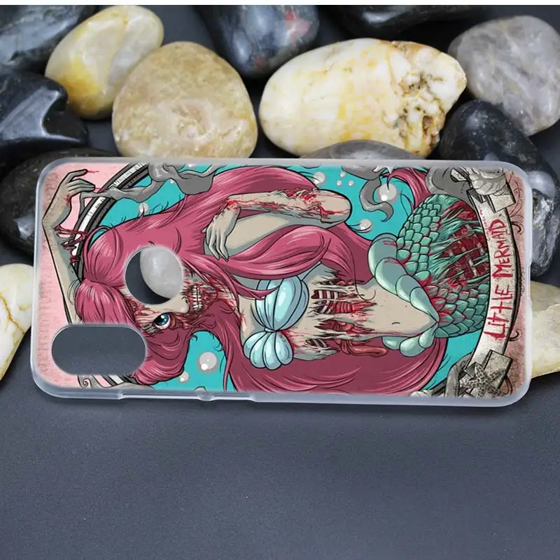 Чехол для Xiao mi Red mi Note 7 Go 6 6A Pro S2 5 Plus 4X mi Play 8 lite A2 A1 Прозрачный жесткий чехол для принцессы Ариэль Русалочка