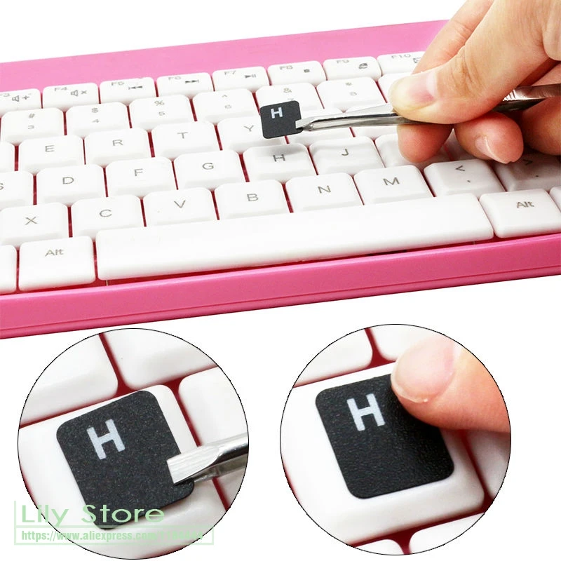 (2 шт.) AZERTY матовая Французская клавиатура наклейка French пленочные наклейки