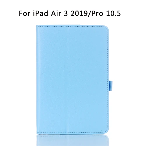 air3 pro10.5-Lblue Стенд кожаный чехол для iPad Air 1 4 3 2/iPad Air 1 2 3 /i Pad 9,7/Pro 10,5 раза смарт кожаный чехол из ПУ кожи для iPad1 A1337 A1395 чехол - Цвет: air3 pro10.5-Lblue