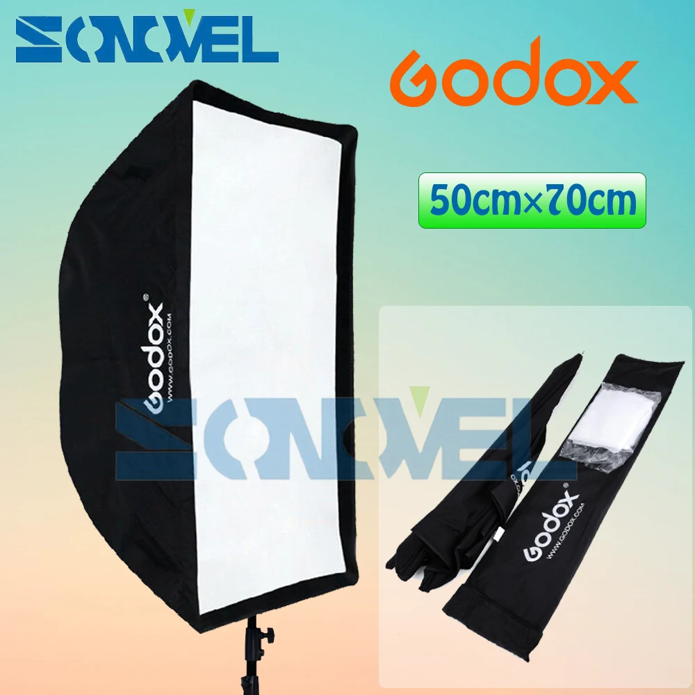 GODOX 50x70 см/50*70 см/20*27 дюймов портативный квадратный софтбокс фото зонт отражатель