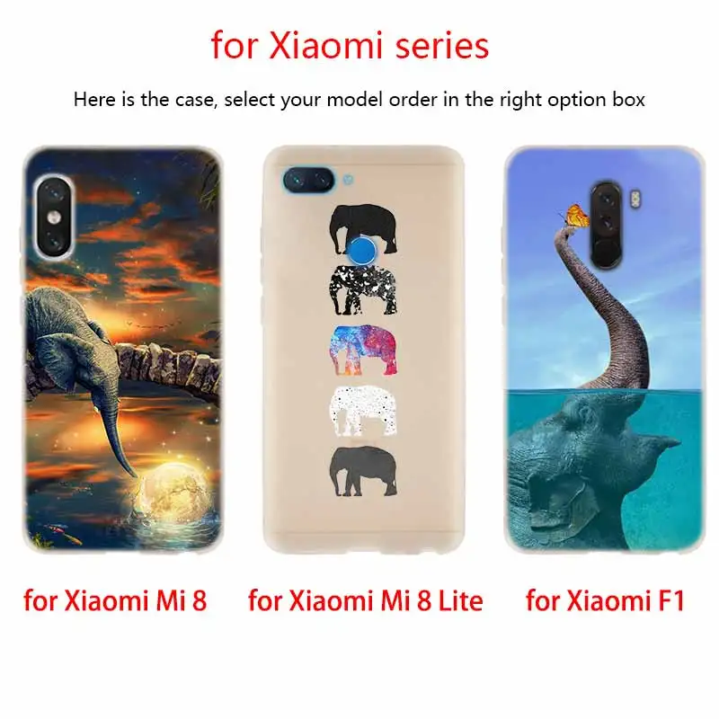 Мягкий чехол из ТПУ Для Xiaomi Mi 11 Pro Ultra 10 9 8 SE 6X 5X A3 A1 A2 LITE cc9 cc9e с принтом слона|Бамперы|