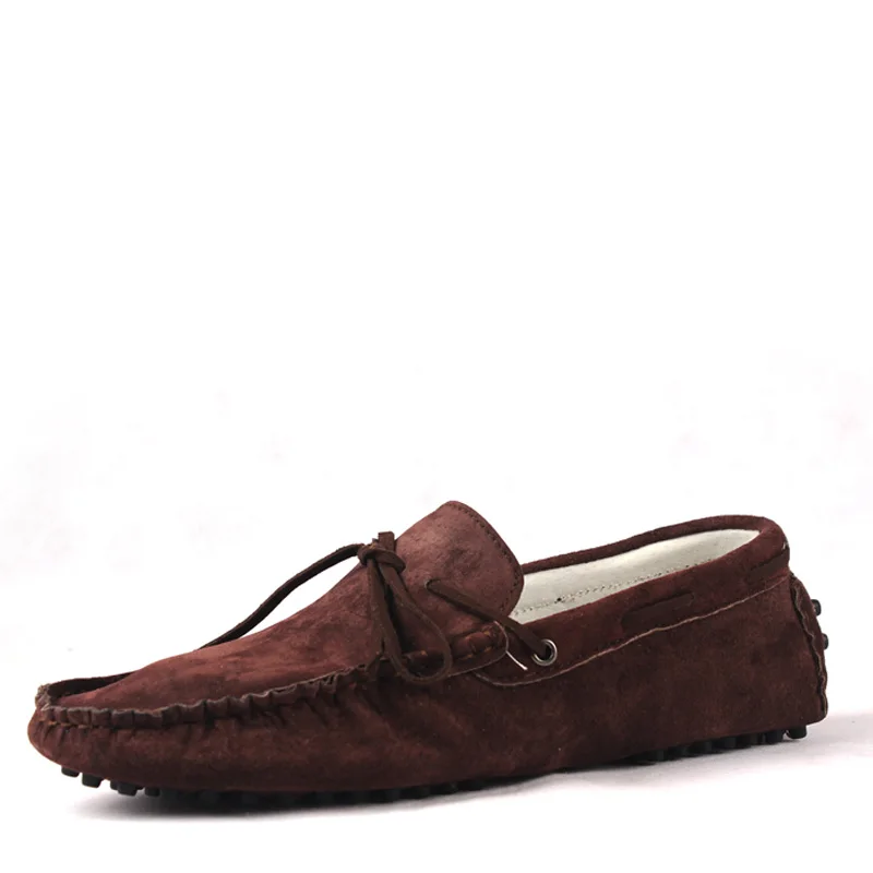 New Genuine Leather Men Shoes Boat Slip On Moccasins Loafers Handmade Suede Flats Casual Driving Zapatos P151 | Обувь