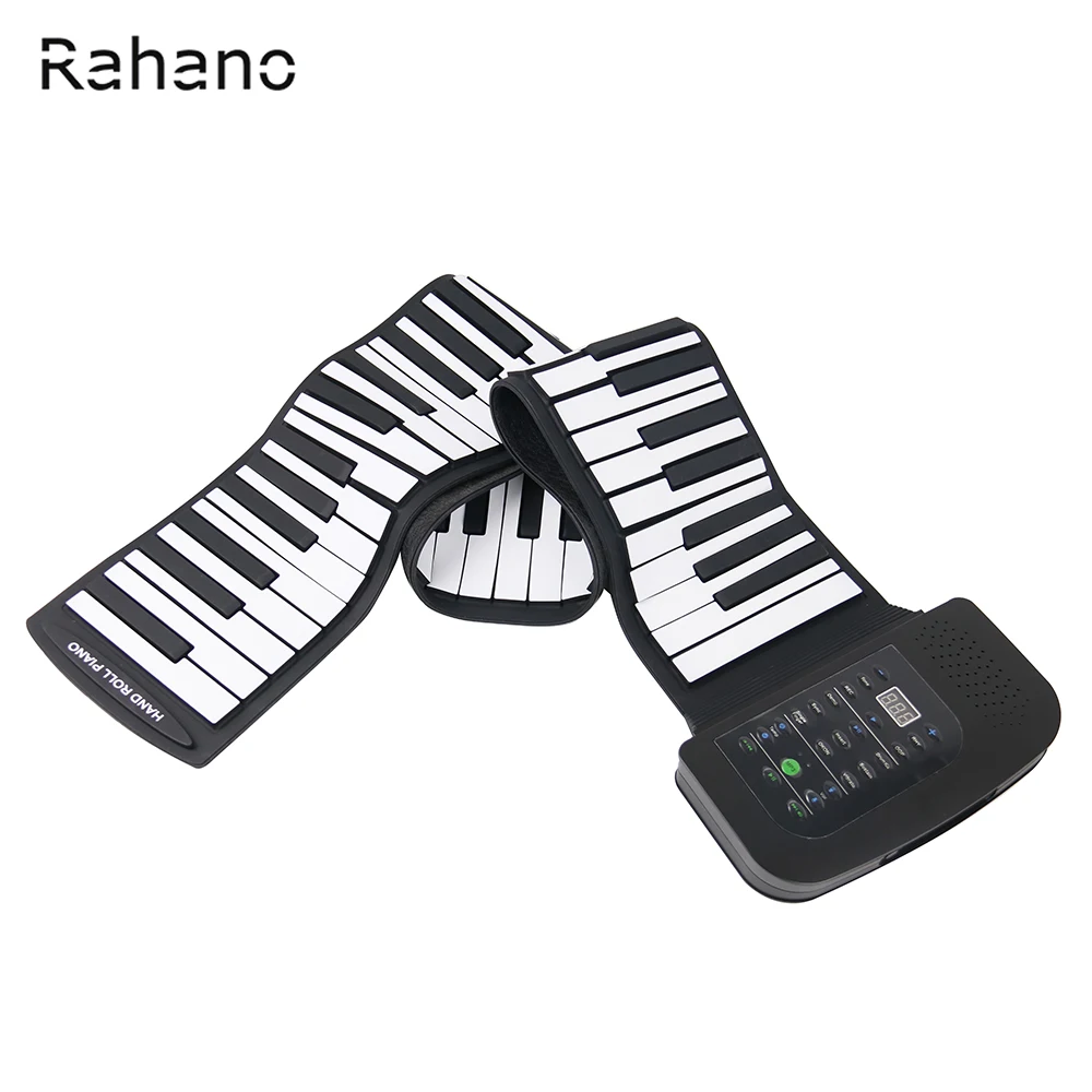 R PA88 88 Ключи MIDI Гибкая 140 тонн Электронные Roll Up складные фортепиано Встроенный