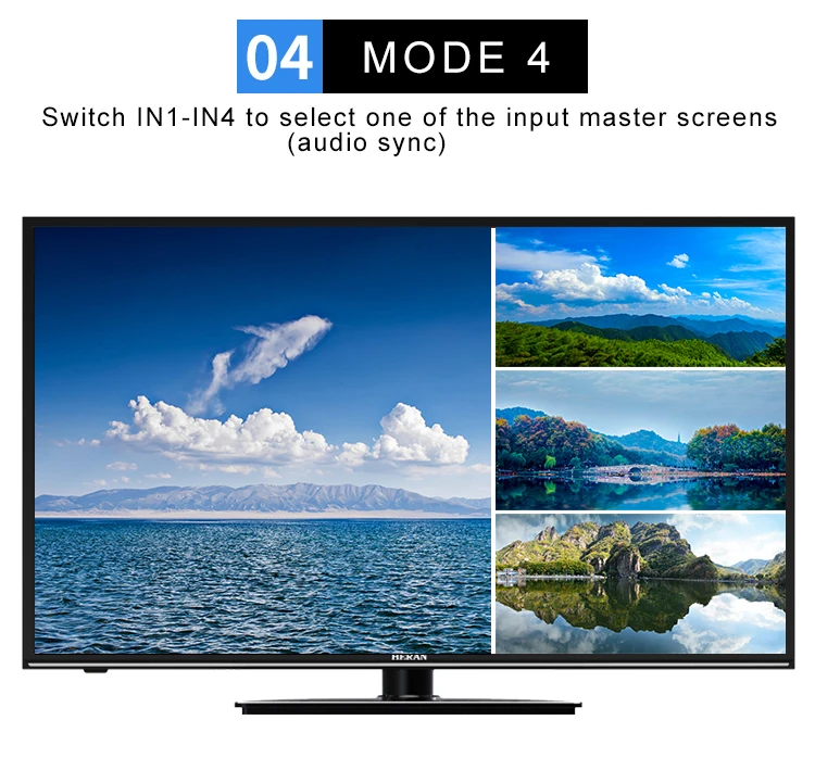 Wellva hdmi Сплиттер 4x1 HD видео сплиттер Аудио Синхронизация 4 порта hdmi коммутатор 4k Quad сплиттер 4 входа 1 выход с пультом дистанционного управления