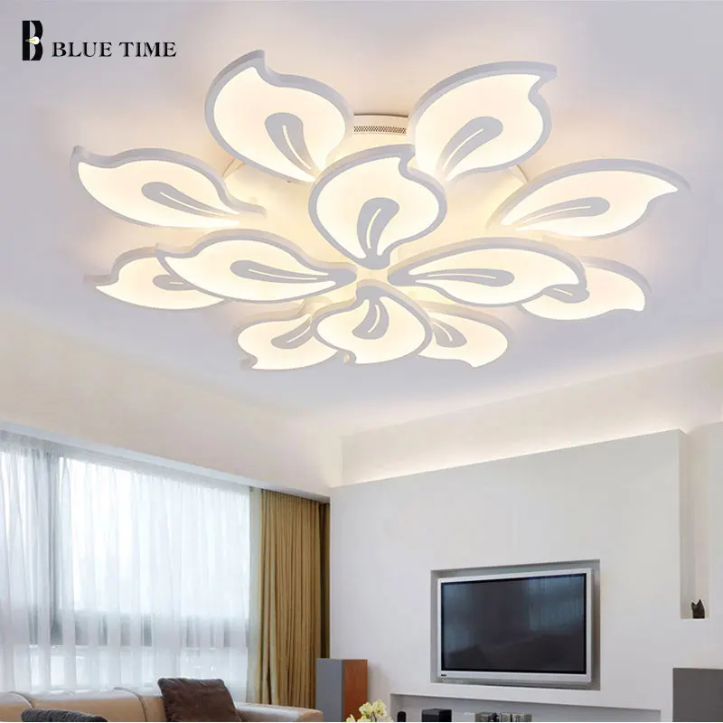 

Hot Sale Home LED Chandelier Lighting For Dining Room Bedroom Living Room Study Room Black&White Body Modern Acrylic Chandeliers