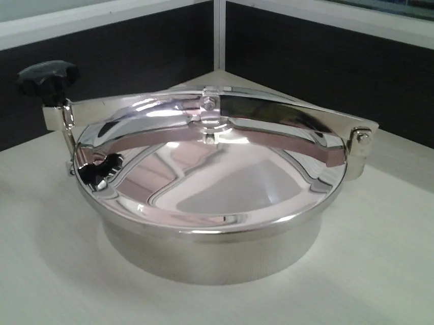 Санитарный круглый резервуар 200 мм без давления крышка люка из нержавеющей стали