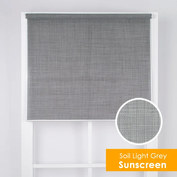 Soil Light Grey Горячая Распродажа, год, высокое качество, огнестойкие, солнцезащитные, грунтовые рольставни, 38 мм, алюминиевая трубка, сверхпрочные, для окон, с размытым размером - Цвет: Soil Light Grey