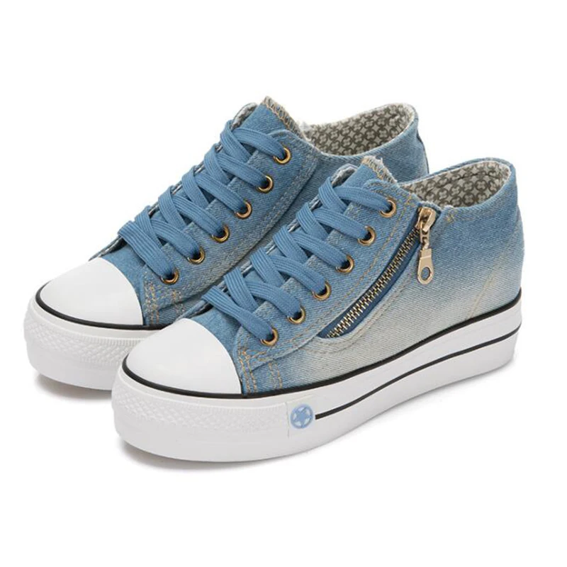 2019 г. новые модные женские туфли на плоской подошве обувь из джинсовой ткани