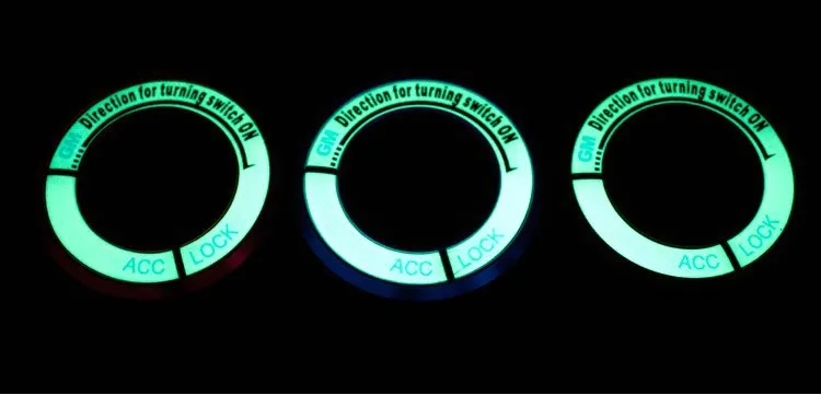 Светящаяся крышка переключателя зажигания из сплава автомобильные аксессуары