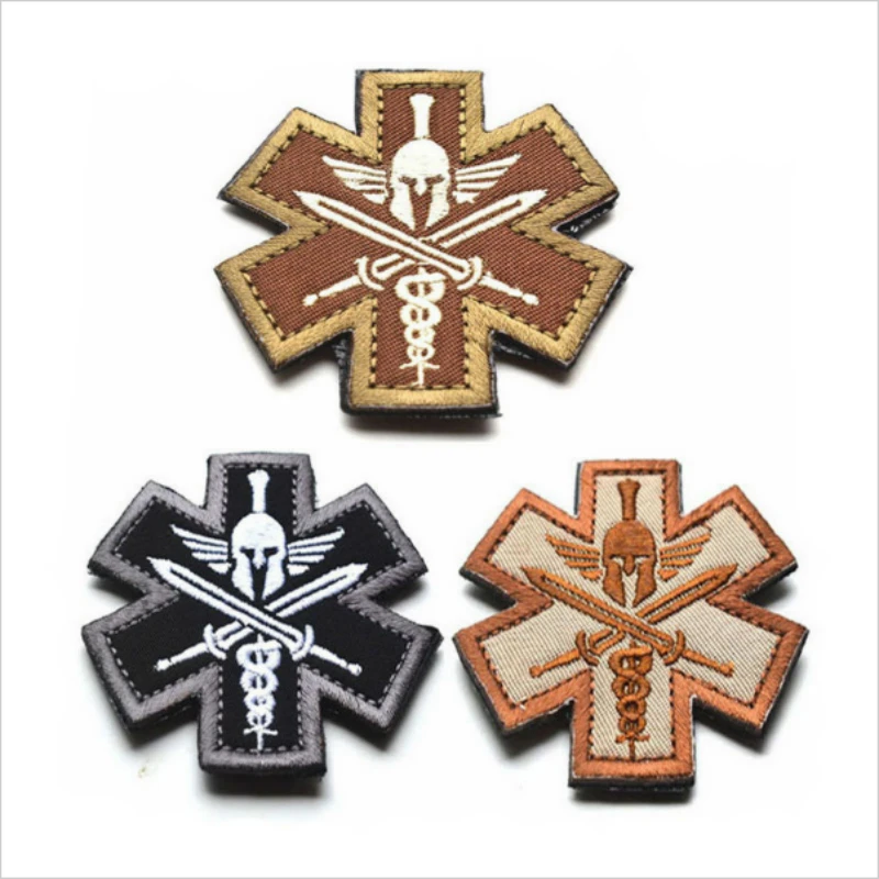 Вышитая эмблема Spartan meic вытканный крючок и петлевые значки Военная Тактическая