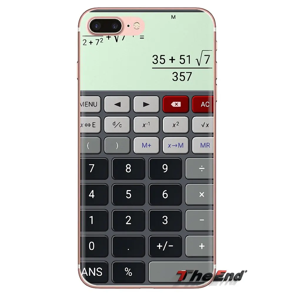 For Sony Xperia Z Z1 Z2 Z3 Z5 compact M2 M4 M5 C4 E3 T3 XA Huawei Mate 7 8 Y3II Calculator Transparent Soft Shell Covers |