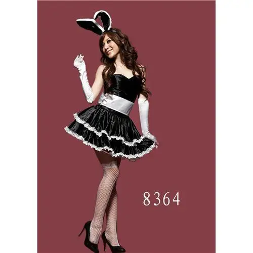 Lovely Sexy Bunny Costumes Cheap Adult Women Cosplay Sleeveless Ball Gown Fancy dress 8364 |