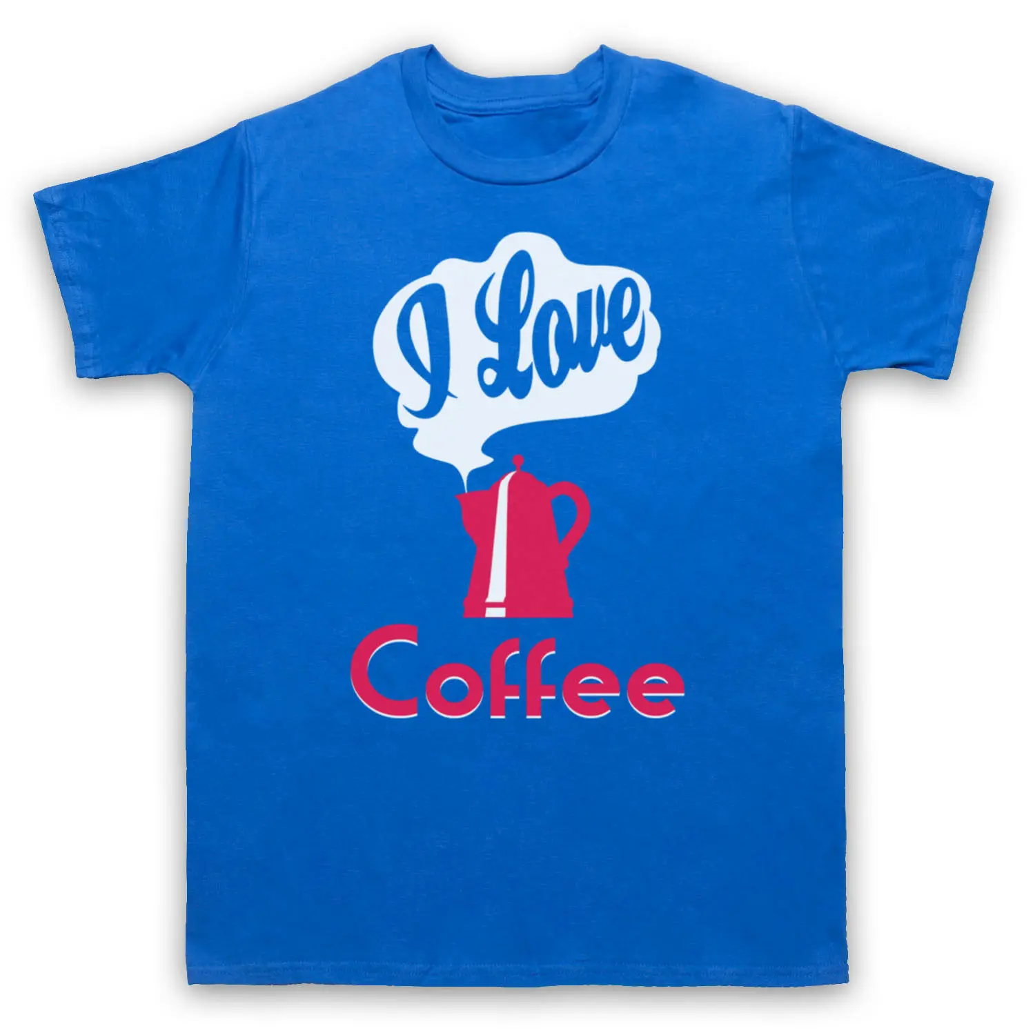 Мужские летние повседневные футболки с коротким рукавом и надписью I Love Coffee |