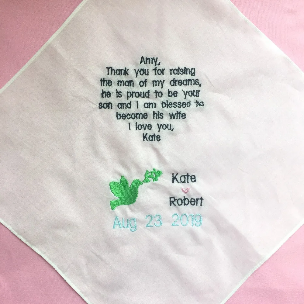 Свадебные Платки под заказ для матери жениха Вышитые свадебный подарок