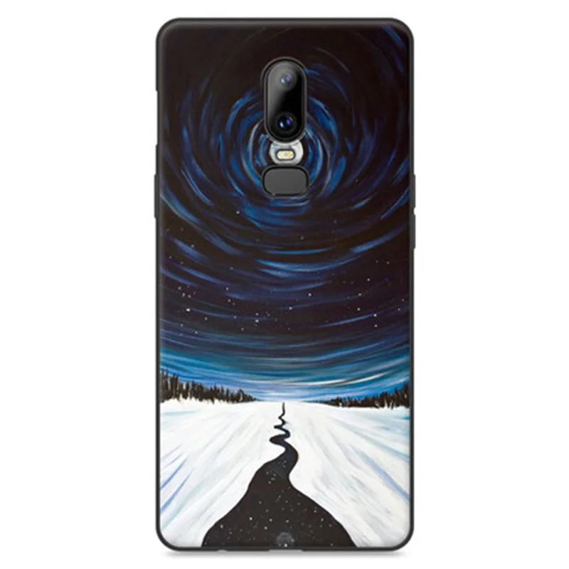 Модный чехол для телефона OnePlus6 с милым мультяшным рисунком мягкая задняя крышка