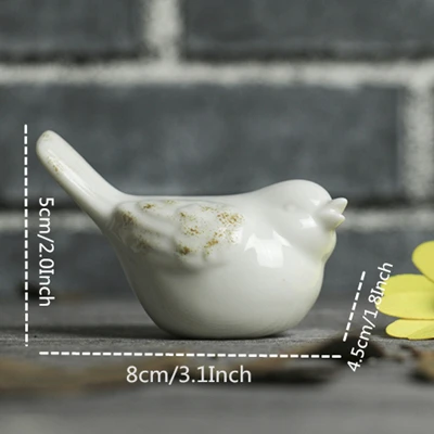 Head Side Bird VILEAD 5 см керамические фигурки птиц Креативные украшения животных украшение Hogar вход гостиная ремесла домашний Декор сувениры - Цвет: Head Side Bird