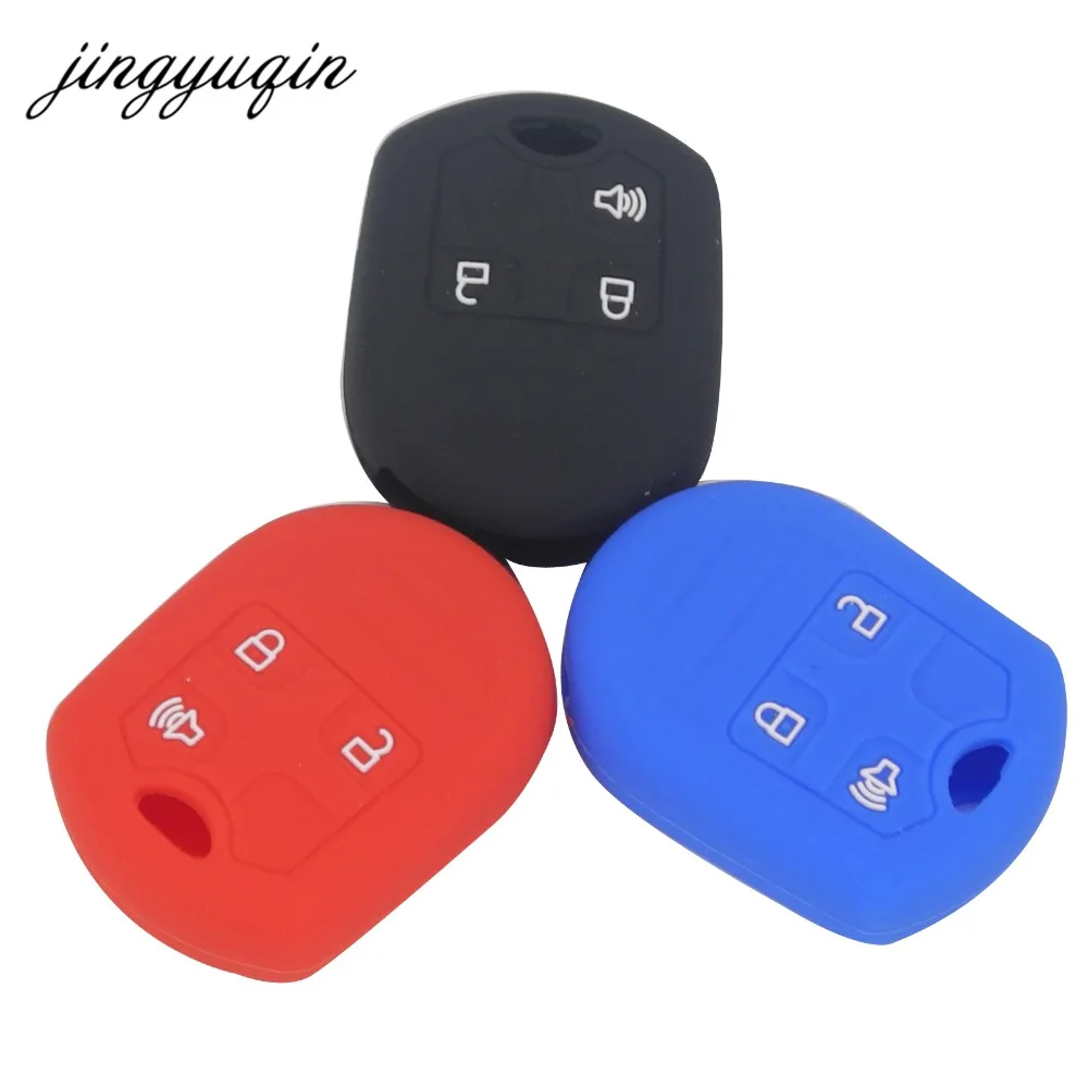

Силиконовый чехол для ключа с дистанционным управлением jingyuqin, подходит для FORD Edge Explorer Flex Focus Taurus Escape Mustang, для Mazda 3
