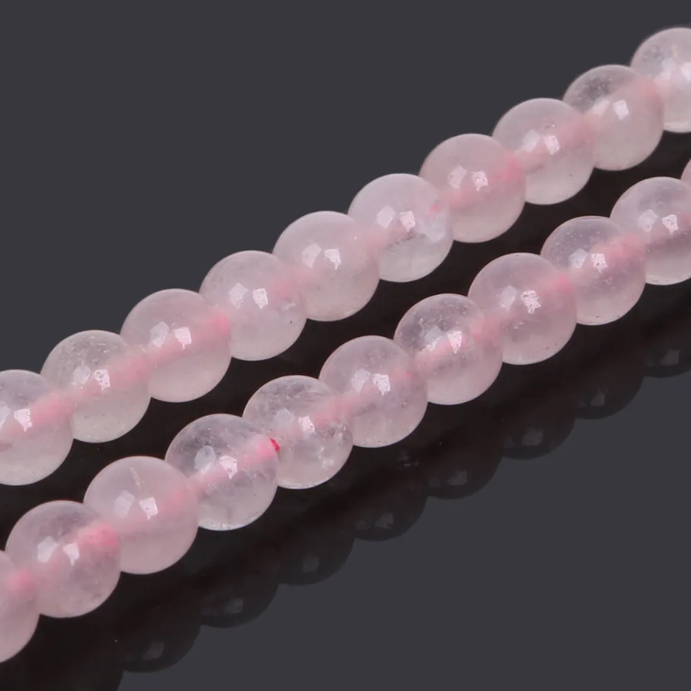 Оптовая продажа розово-розовые круглые бусины россыпью из натурального камня