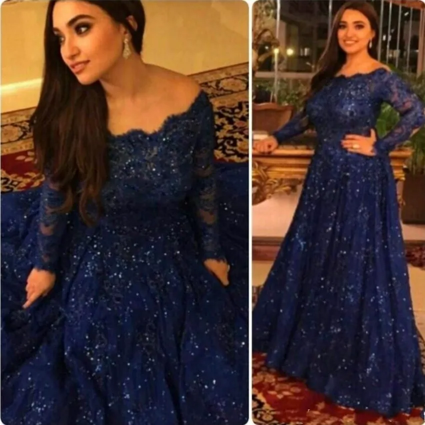 

2017 dubai style - en dentelle musulmane robe DE party formelle royal blue robe DE party of China party FG4569 robe DE