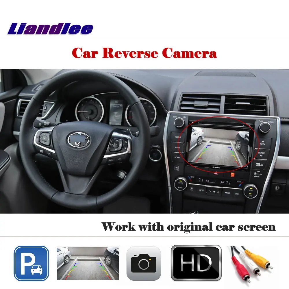 

Liandlee Auto Reverse Rear Camera For Toyota Camry XV50 2011-2017 HD CCD Back Parking CAM Work With Car Factory Screen