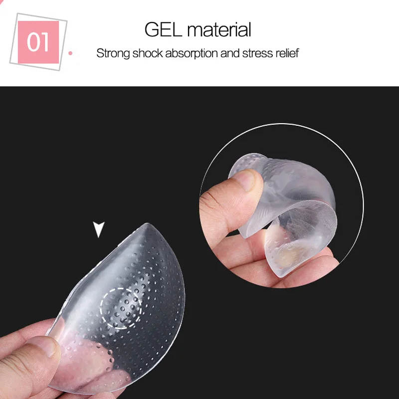 1pair Arches Orthotic Arch Support Foot Insole Brace Flat Feet Insoles Relieve Pain Shoes Orthotic Foot Care Pad Silica Gel