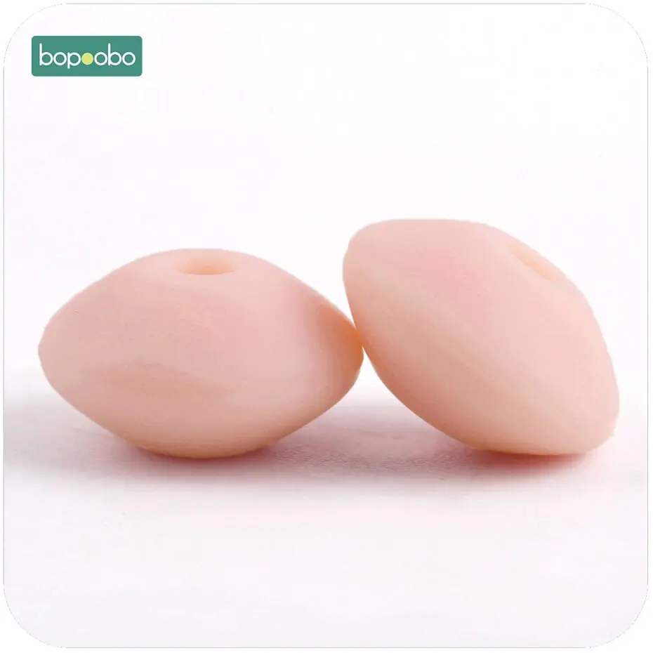 Peachy Bopobo 40 шт 12 мм Силиконовые Бусины Abacus чечевица SoftBPA бесплатно пищевого материала DIY ремесла Детские Teeething бусы Детские Прорезыватели - Цвет: Peachy