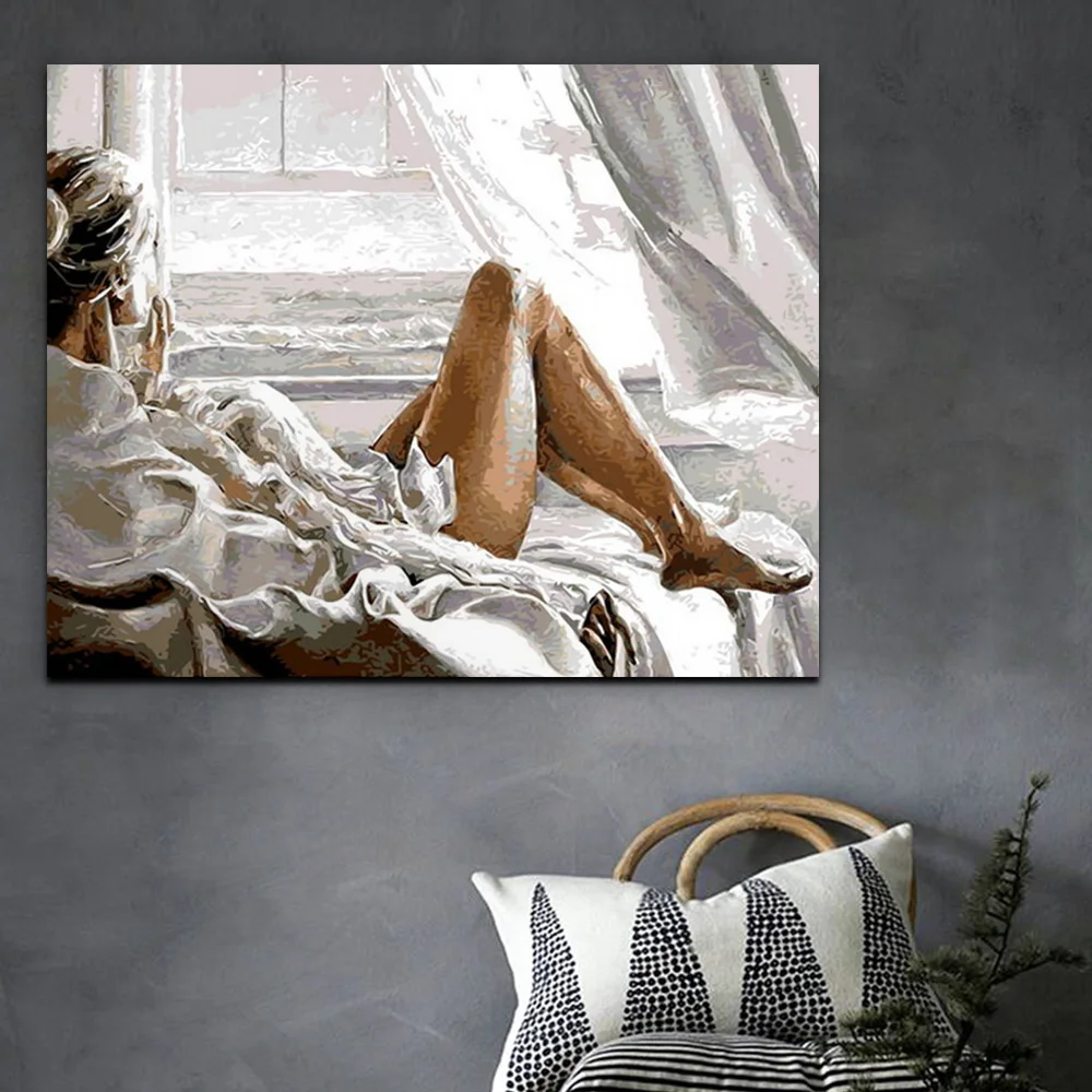 Нетканая картина маслом с изображением цветов животных на холсте искусство