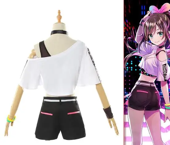 Костюм для косплея Kizuna AI костюм Hello World 1 го живого костюма A.I.Channel Cosplay Ai chan набор
