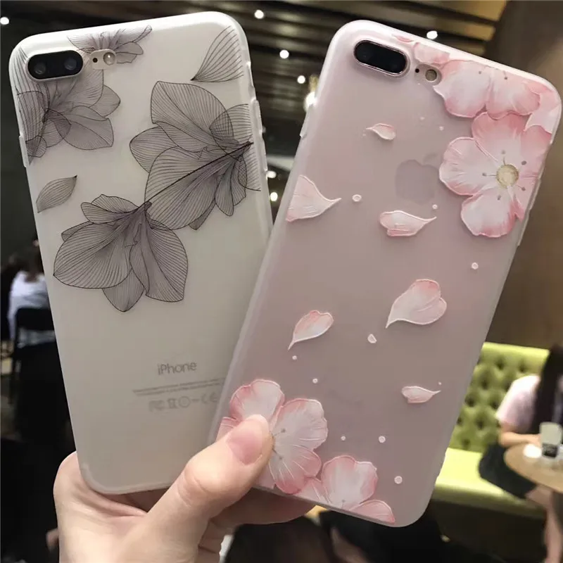 Силиконовый чехол Ricestate с цветами для iPhone 6 7 8 Plus X XS MAX чехлы и животными XR мягкий