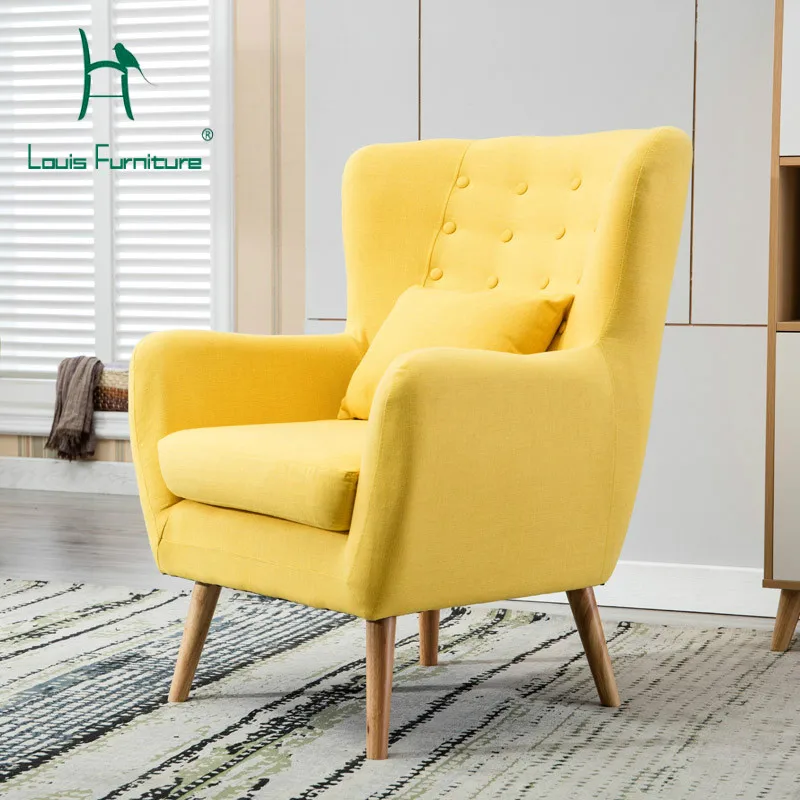 Луи модные стулья для гостиной диван из одной ткани Скандинавский современный