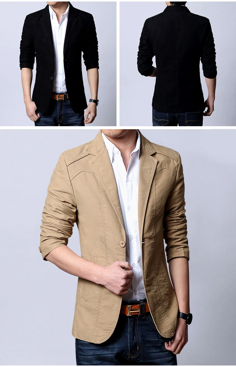 Мужская куртка-блейзер высокого качества одноцветное slim fit Пиджаки мужские костюмы деловые повседневные весна-осень мужской пальто jaqueta masculina