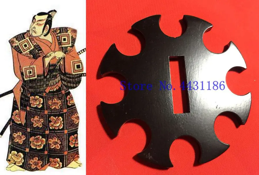 Сменная железная Tsuba ручная защита для DIY японской катаны меха ч вакидзаси