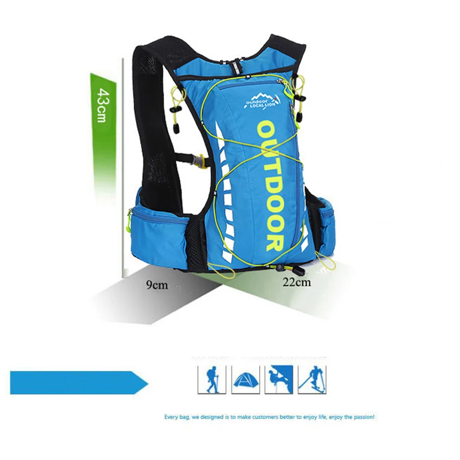 Местная альпинистская сумка со львом 8 л велосипедный рюкзак для велоспорта MTB