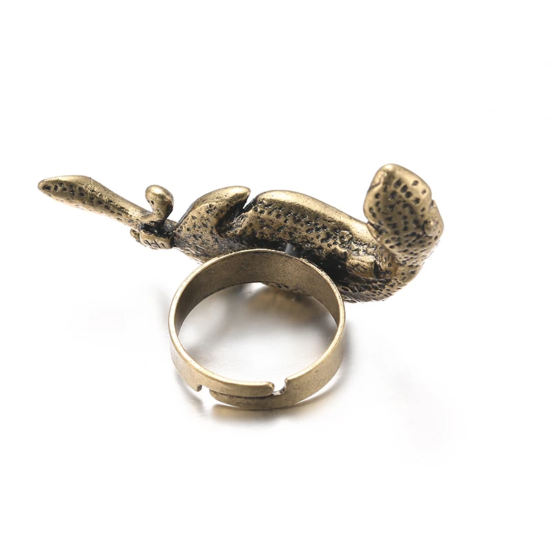 Pomlee винтажные золотые серебристый лист в форме открытых колец Античный Размер