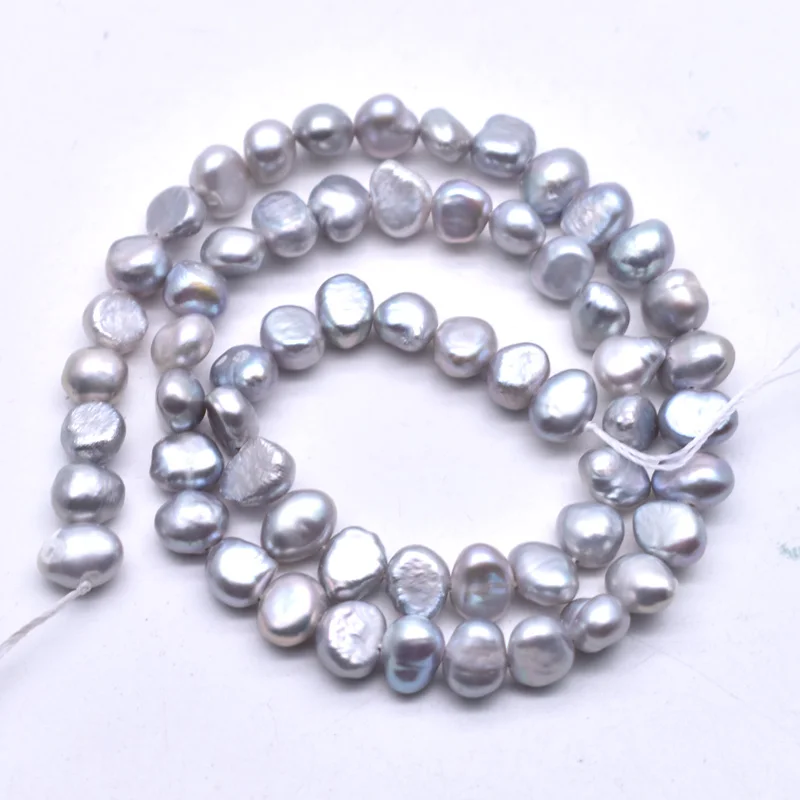8mm 15inch 1 Бусины из натурального жемчуга, 6-7 мм, серый, фиолетовый, разноцветный, смешанный жемчуг, сделай сам, изготовление ювелирных изделий, аксессуары для жемчуга, бусины из пресноводного жемчуга - Цвет: 8mm 15inch 1