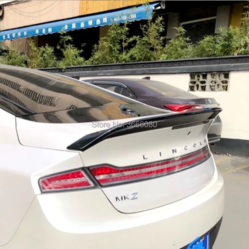 Автомобильные аксессуары ABS пластиковый Неокрашенный Цвет задний Багажник крыло багажника губ спойлер на крыше для Lincoln MKZ