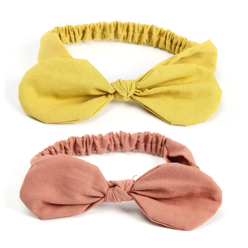 Большой Бант хлопок детские повязки для волос аксессуары День рождения