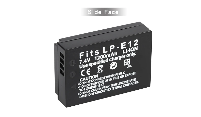 2 шт/5 шт 1200mAh LP-E12 LP E12 LPE12 высокоемкие Сменные Аккумуляторы для Canon Rebel SL1, EOS-M, EOS M2, EOS M10