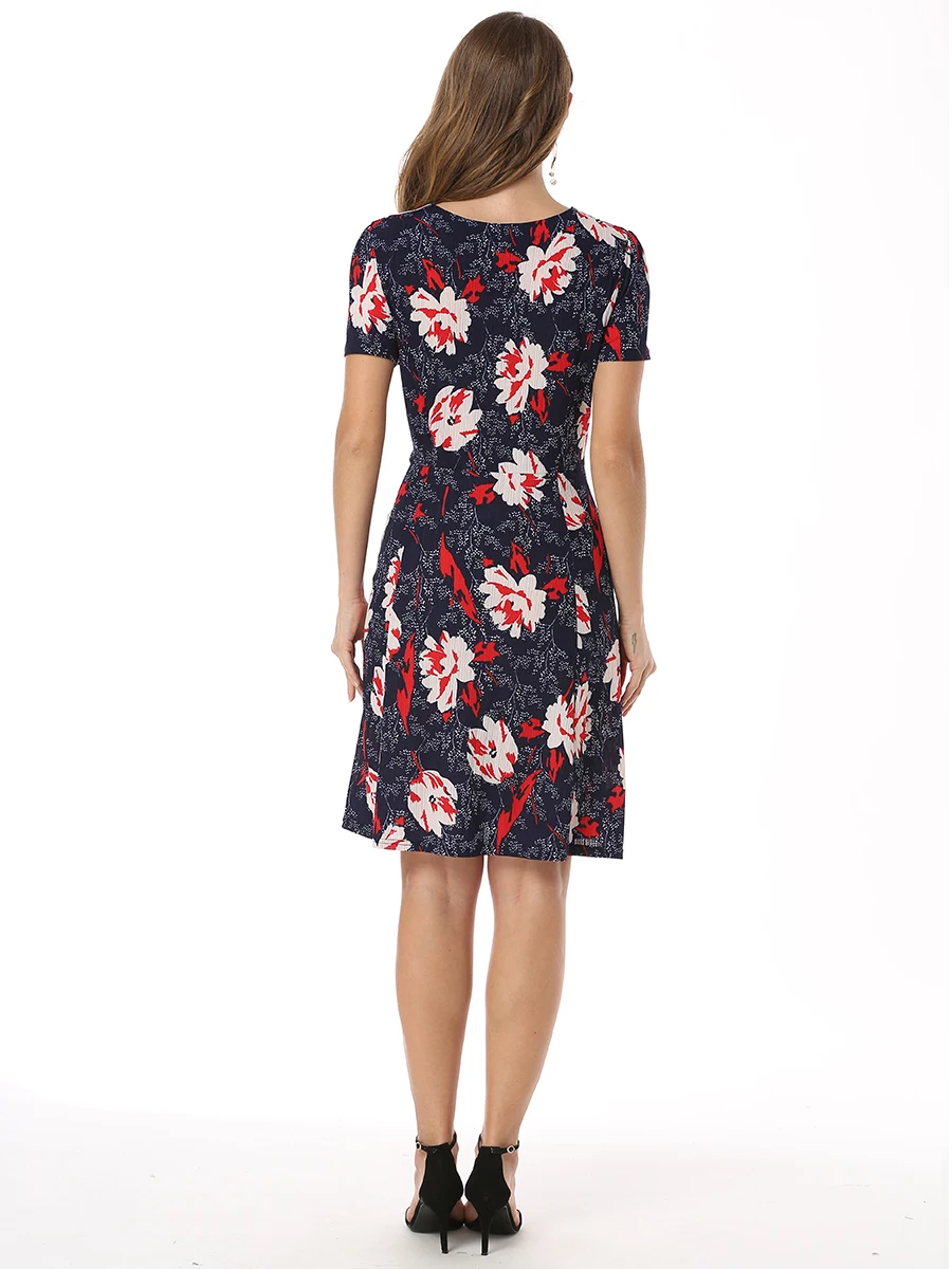 платье Летнее с цветочным принтом женское шифоновое больших размеров летнее 2019