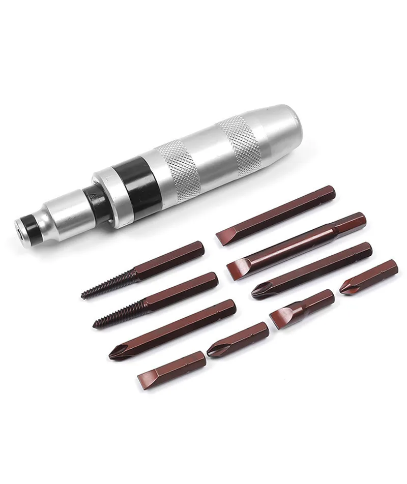 12pcs Professional Heavy Duty Portable Impact Driver Screwdriver Loosening Frozen Bolts And Stubborn Fasteners Non-slip Handle