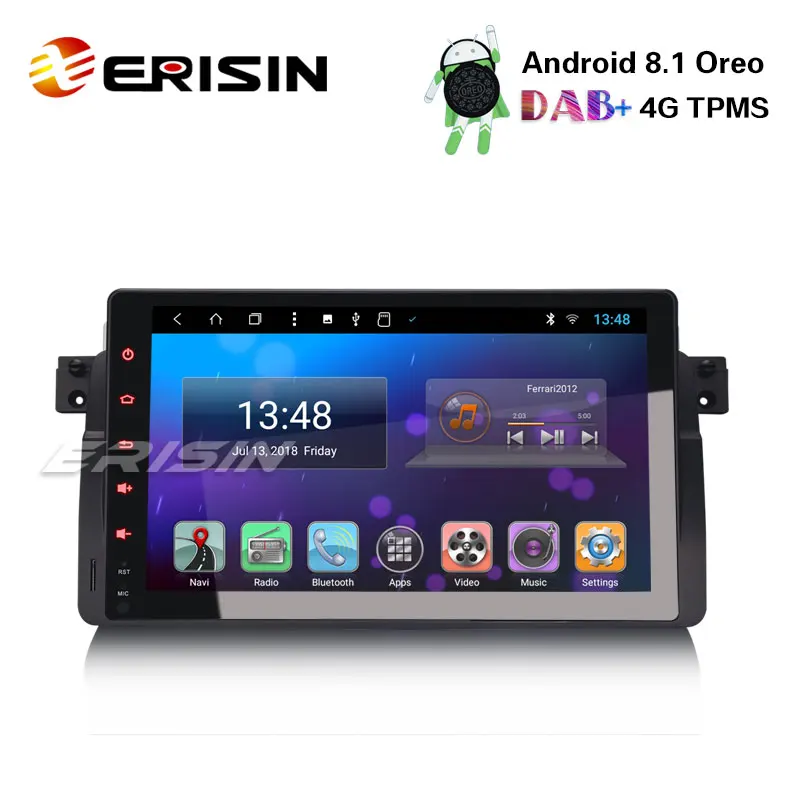 Erisin ES8296B 9 &quotDAB + 4G система контроля давления в шинах DVR Android 8 1 автомобиль радио gps
